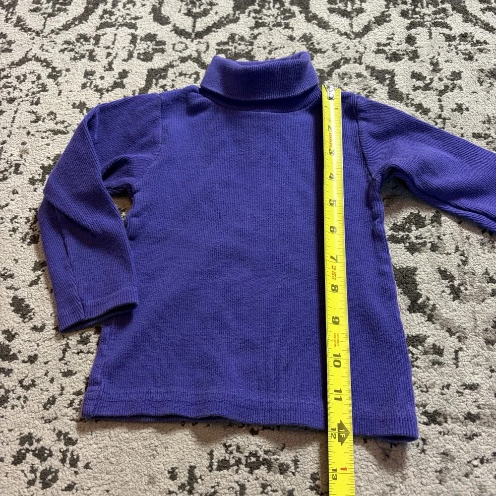 VTG The Children's Place Ribbed Turtle Neck Purple 80's Made In USA Purple 18 M